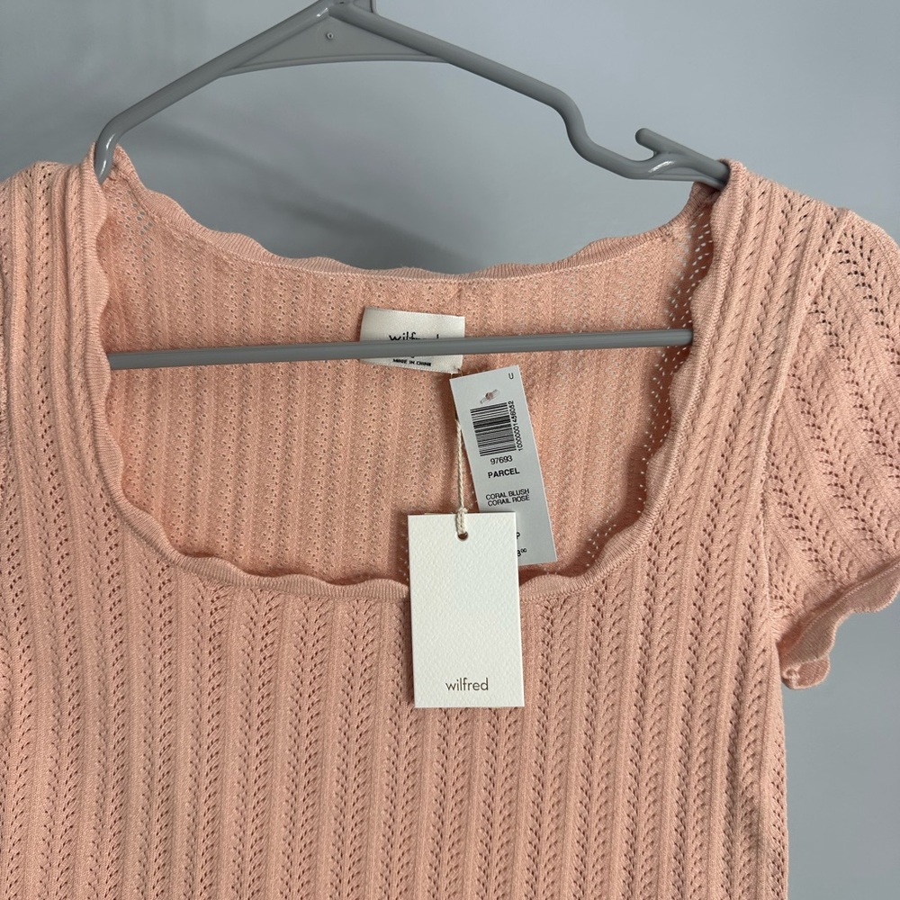 Aritzia Knit Parcel Coral Blush Top - Picture 2 of 4
